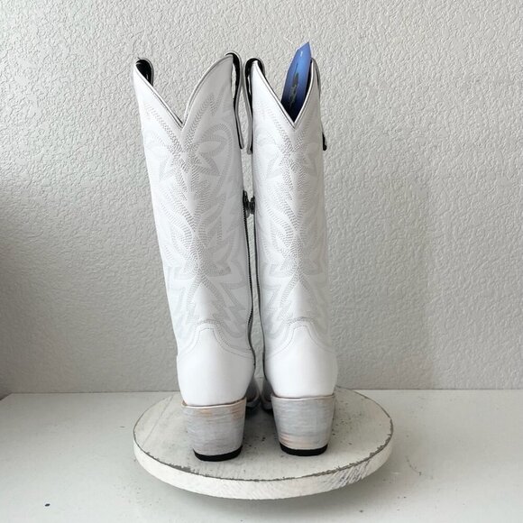 Lane MEGAN MORONEY Cowboy Boots Smokeshow Womens 9.5 White Western Cowgirl Tall - Picture 3 of 12
